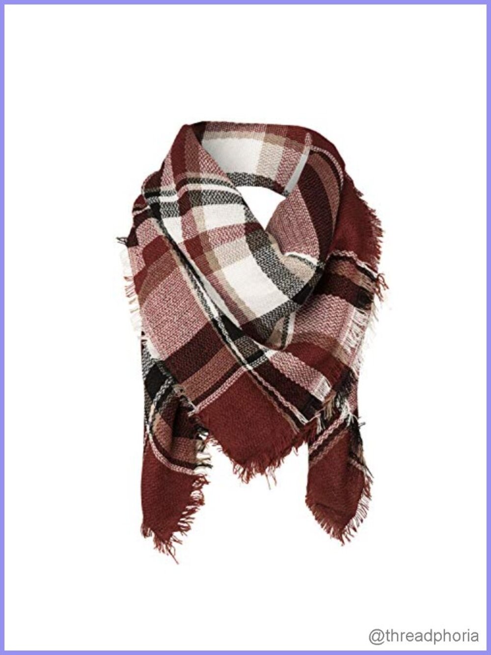 Warm Plaid Shawl Blanket Scarf 100% Soft Acrylic Double-Sided